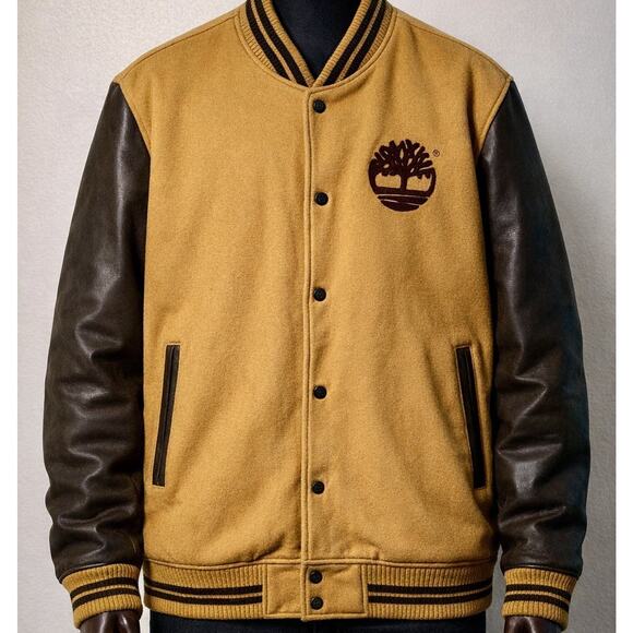 Timberland Other - Vintage 3XL Timberland Letterman Bomber Cowhide Leather Jacket HTF Rare 2005